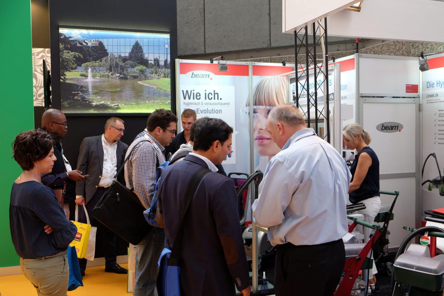 Der Messestand von beam auf der ISSA/Interclean